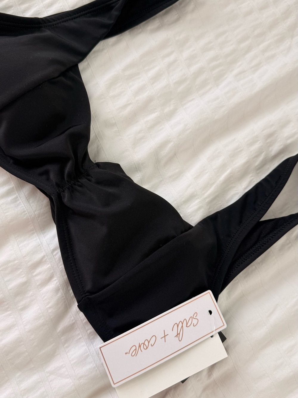 Salt + Cove Black Bikini Top Size S Swimwear NWT - Picture 4 of 5
